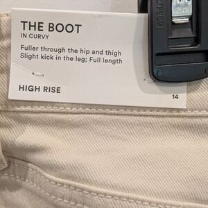 Ann Taylor Cream Curvy Boot Leg Cut Jeans